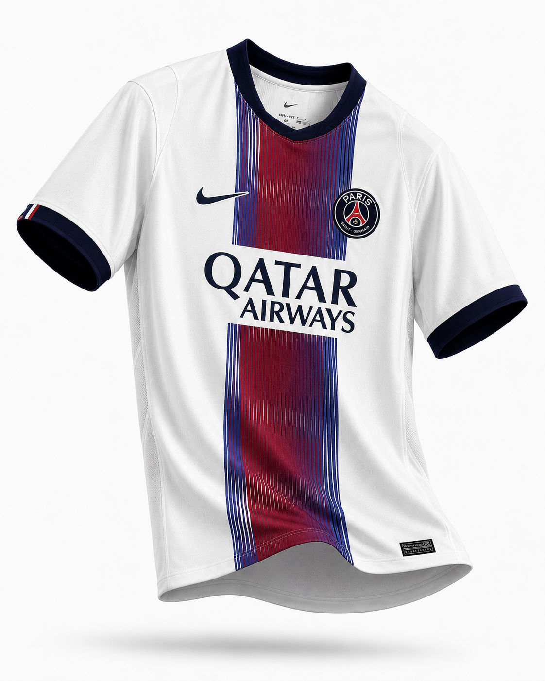 Camisa Paris Saint Germain Visitante 26-27 branca vista frontal